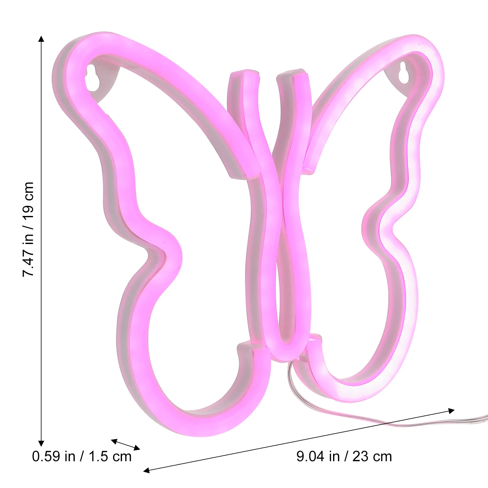 

Glowing LED Butterfly Light Night Lamp for Bedroom Decorative Neon Sign White Plastic Unique Effect Wall Table