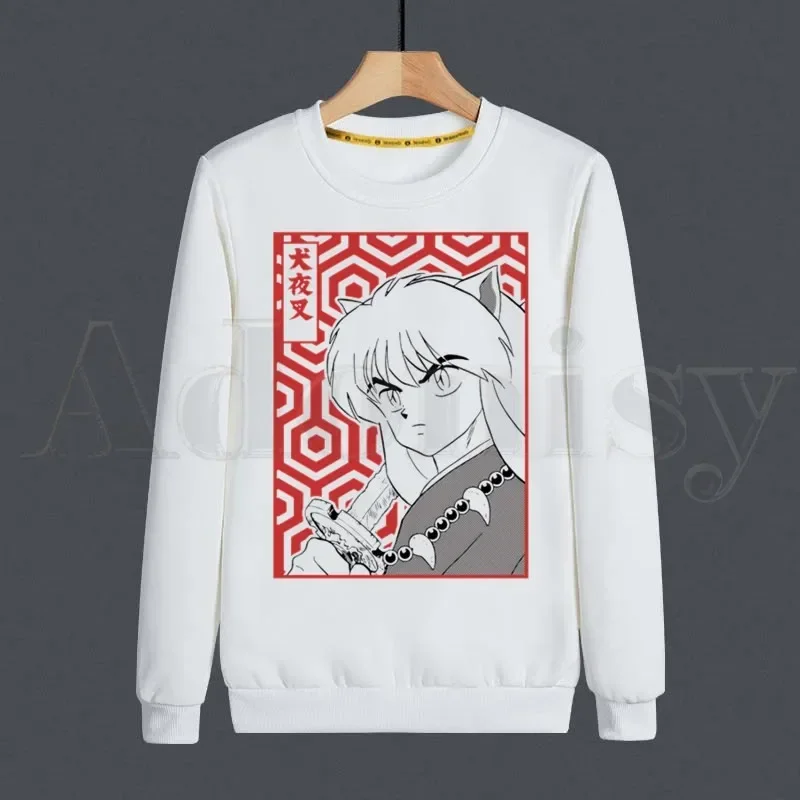 Feudal Demo Inuyasha Sesshoumaru Higurashi Kagome Print Men Hoodies Sweatshirt Fashion Graphic Hoodie Casual Streetwear Hoodie