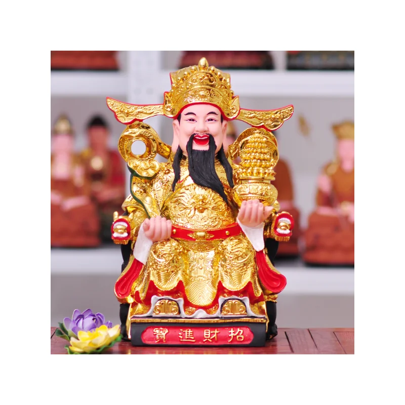 

Living Room and Shop Company Housewarming Resin Fan Xiaowen God of Wealth Statue decorative figurines living room decoration