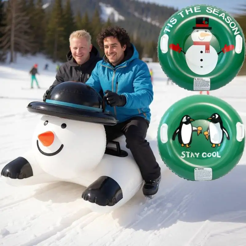 

PVC Thickened Ski Ring Wear Resist Grass Inflatable Ski Board Leakproof Snow Sled Outdoor Snow Tube for Winter Skiing Activity