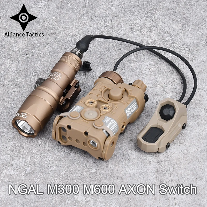 

Tactical Airsoft NGAL Red Dot Green Blue IR Strobe Indicator Surefir M300A M600C LED Flashlight With AXON Switch Hunting Laser