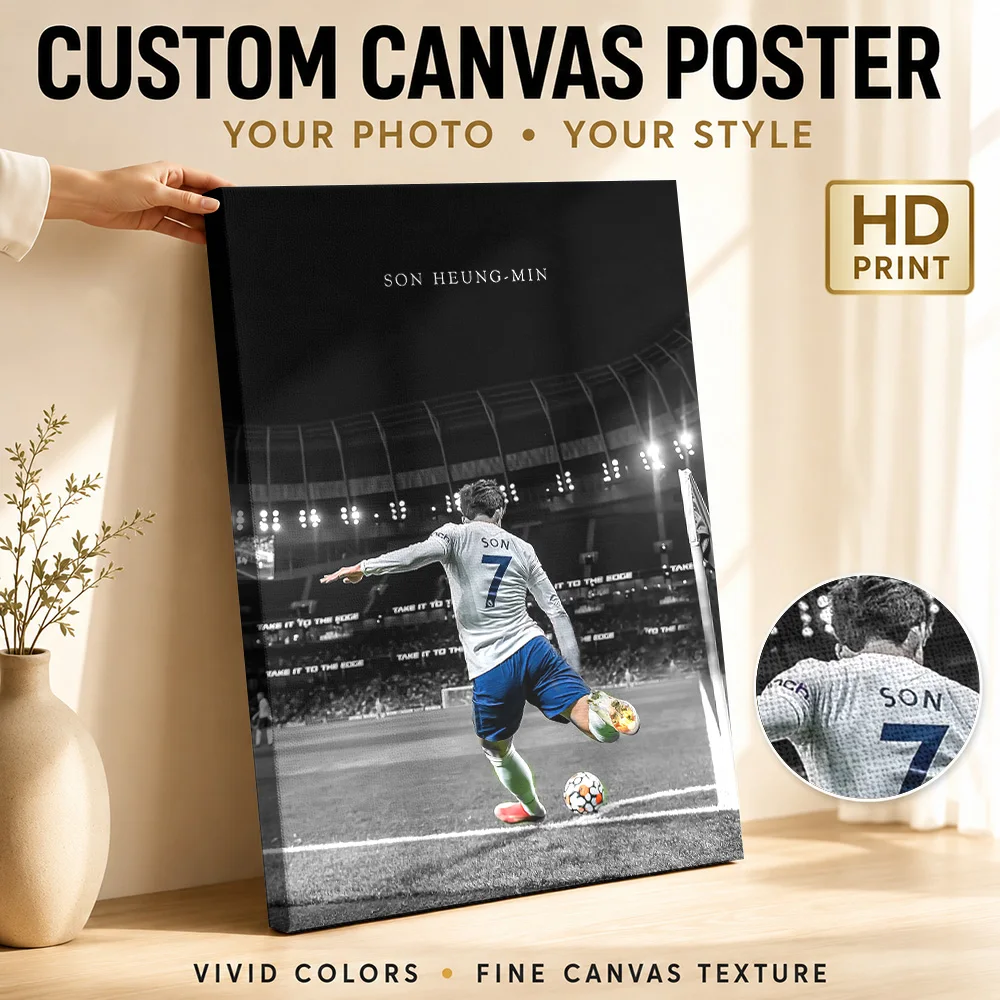 Son Heung min Canvas Poster Customized Photo Modern Aesthetic Wall Paintings Decoration for Office Hallway Gift for Collectors