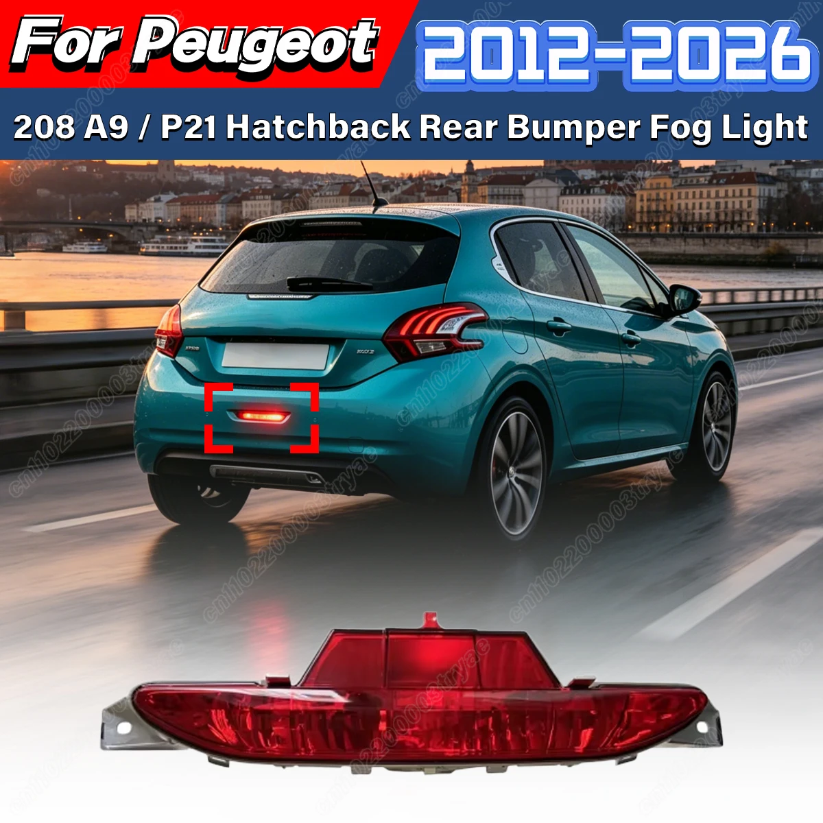 

Для Peugeot 208 A9/P21 хэтчбек 2012-2026: задний противотуманный фонарь в сборе, аксессуары, номер детали 9674308980