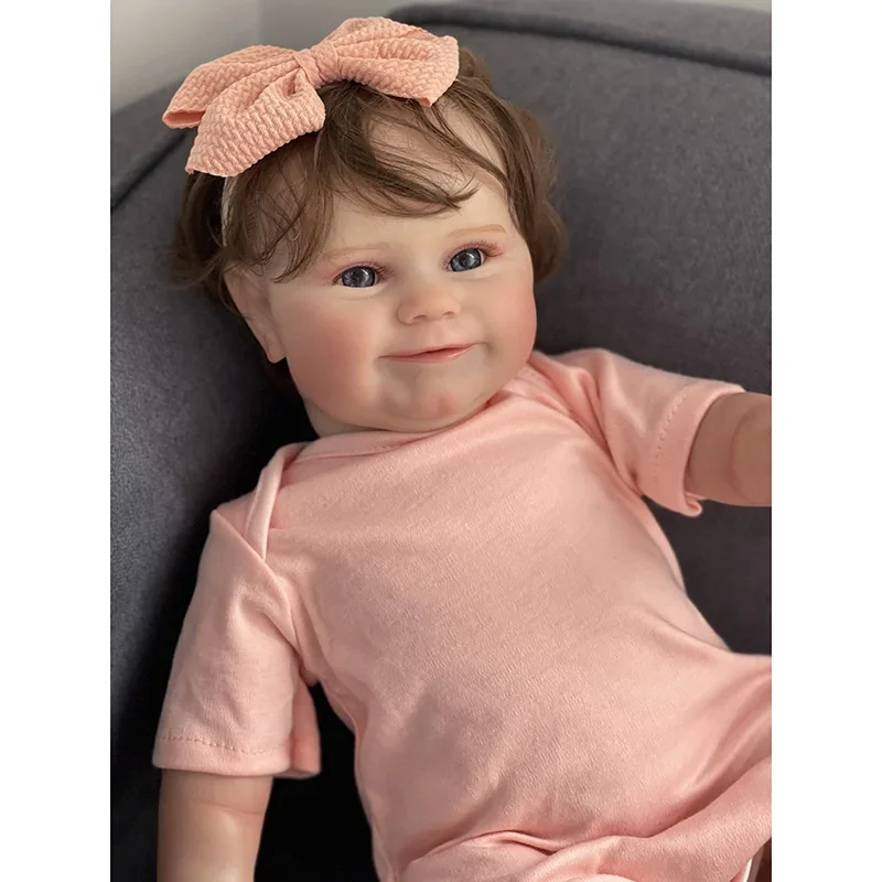 50cm Reborn Maddie Full Body Vinly with Rooted Hair Touch Soft Siliconen Baby Doll Ifelike 3D Skin Toys for Girls Reborn Dolls