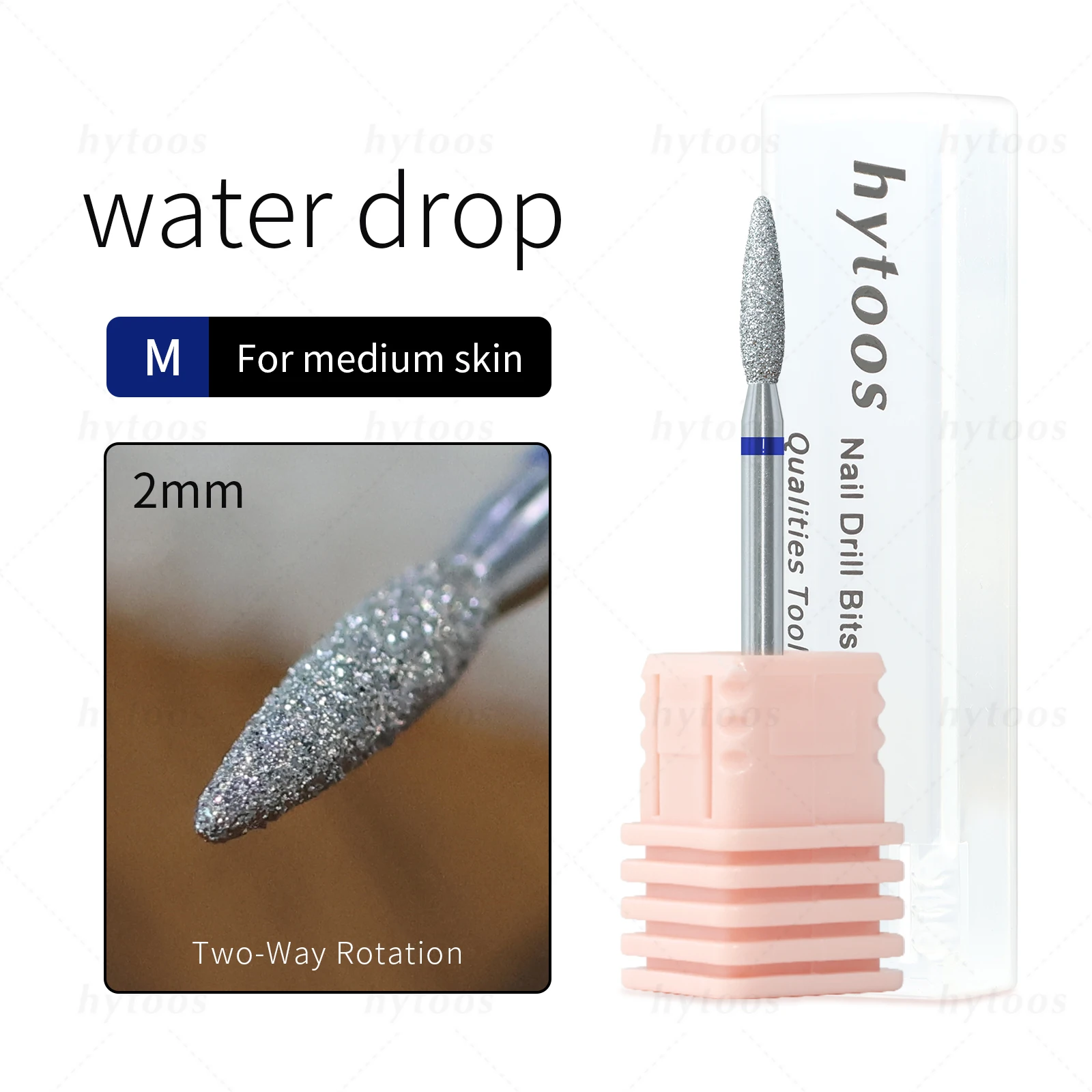 HYTOOS Chrom-Diamant-Nagelbohrer mit stumpfem Ende, russischer Nagelhaut-Bit für Bohrer, abgestorbene Haut, Reiniger, Nägel, Vorbehandlungswerkzeug – Detail 10