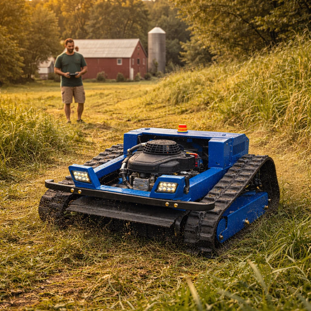 

Customized Self-Propelled Remote-Controlled Lawn Mower All-Terrain Zero-Turn Robot Mower for High-Performance Grass Cutting