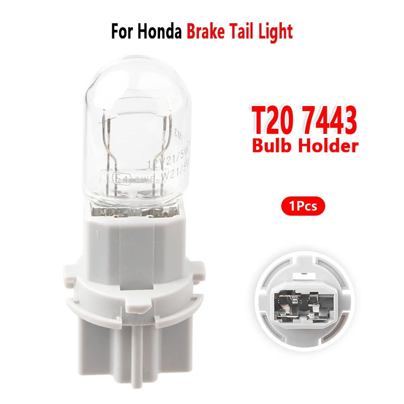 For Honda Civic 1999-2017 Brake Tail Light T20 W21/5W Bulb Holder Socket Base 33515S50003 1Pc
