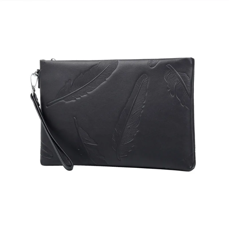 

Trendy Luxury Men's Handbag 2025 New Fashionable Casual Leather Handbag Lightweight Embossed Envelope Bag
