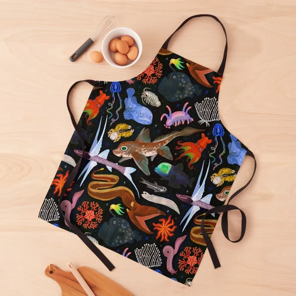 

Deep Sea Denizens 1 Apron Kitchen accessories Hairdresser esthetician Apron