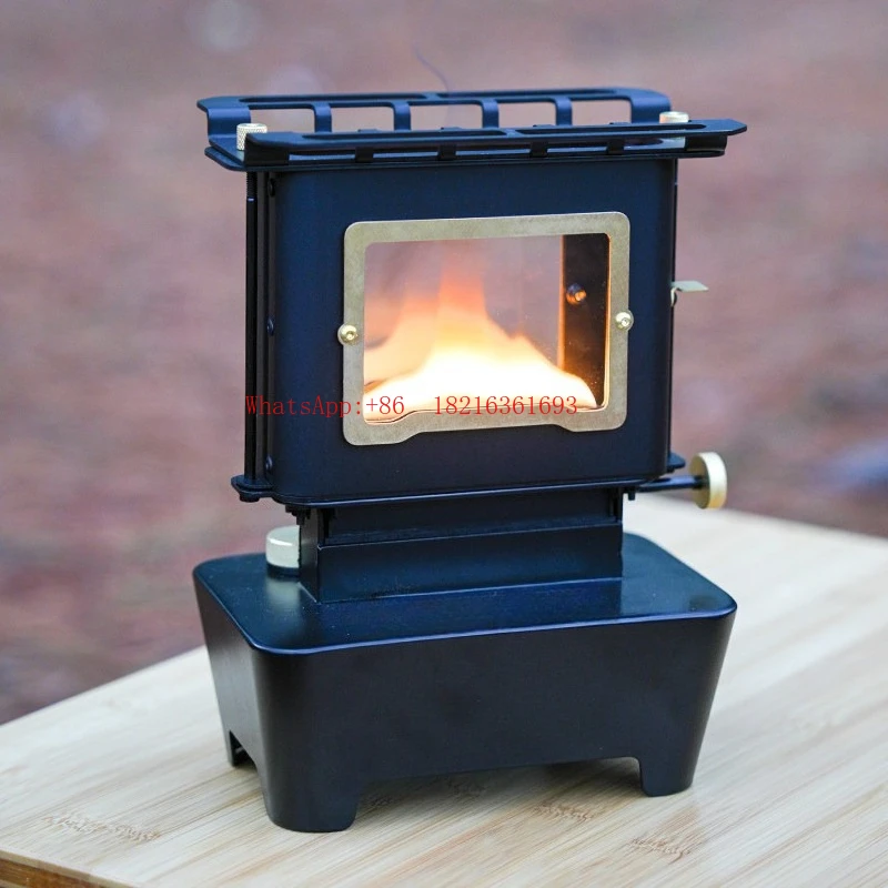 Outdoor Camping Retro Fire Oil Lamp Stove Outdoor Tea Making Small Double-headed Fuel Atmosphere Stove