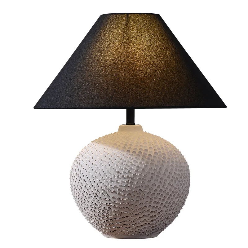 Lampada da tavolo a vento wabi-sabi, ornamento per vaso in ceramica artistica creativa da comodino, lampada da ingresso decorativa per soggiorno in famiglia