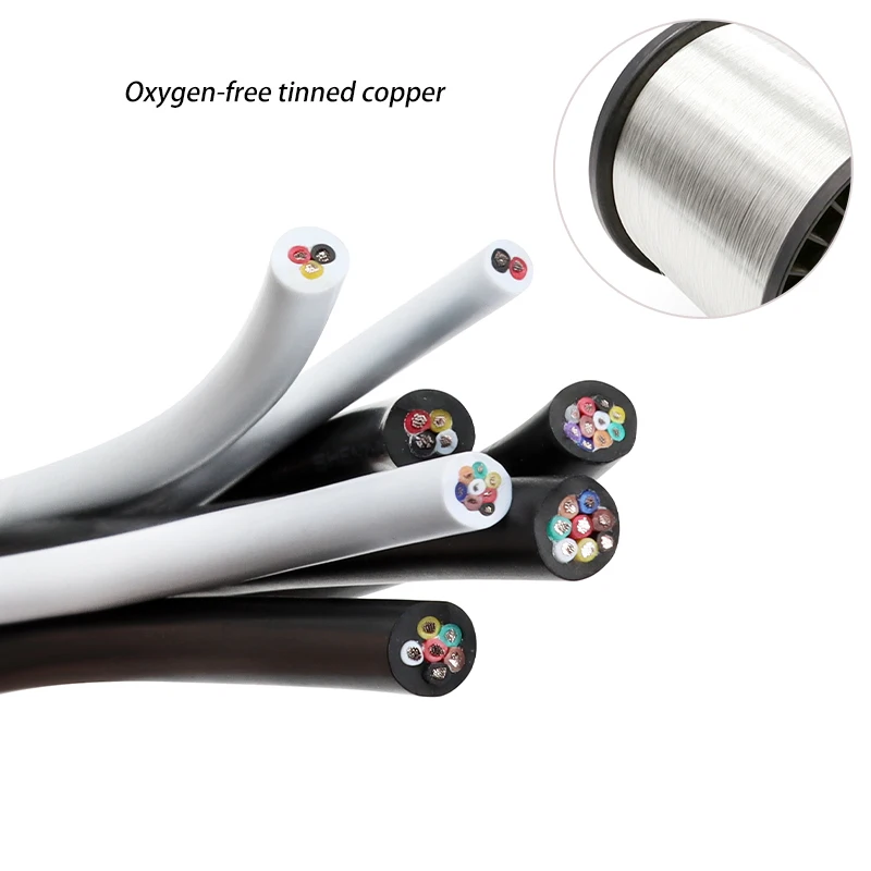1 متر UL2464 سلك متعدد النواة AWG30 28 26 24 22 20 18 16 14 PVC قناة غمد 2 3 54 5 6 7 8 9 10 النوى إشارة التحكم كابل نحاسي