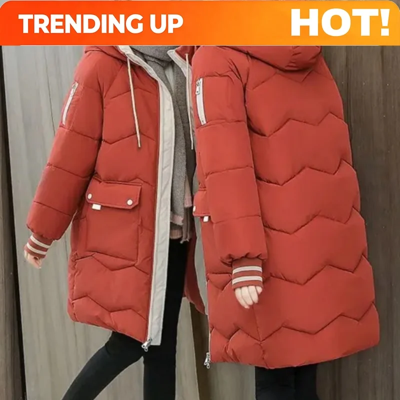 Customization Plus Size Women Long Down Cotton Jacket Winter Thicken Women's Parkas Warm Hooded Coat New Korean Loose Cotton Coa