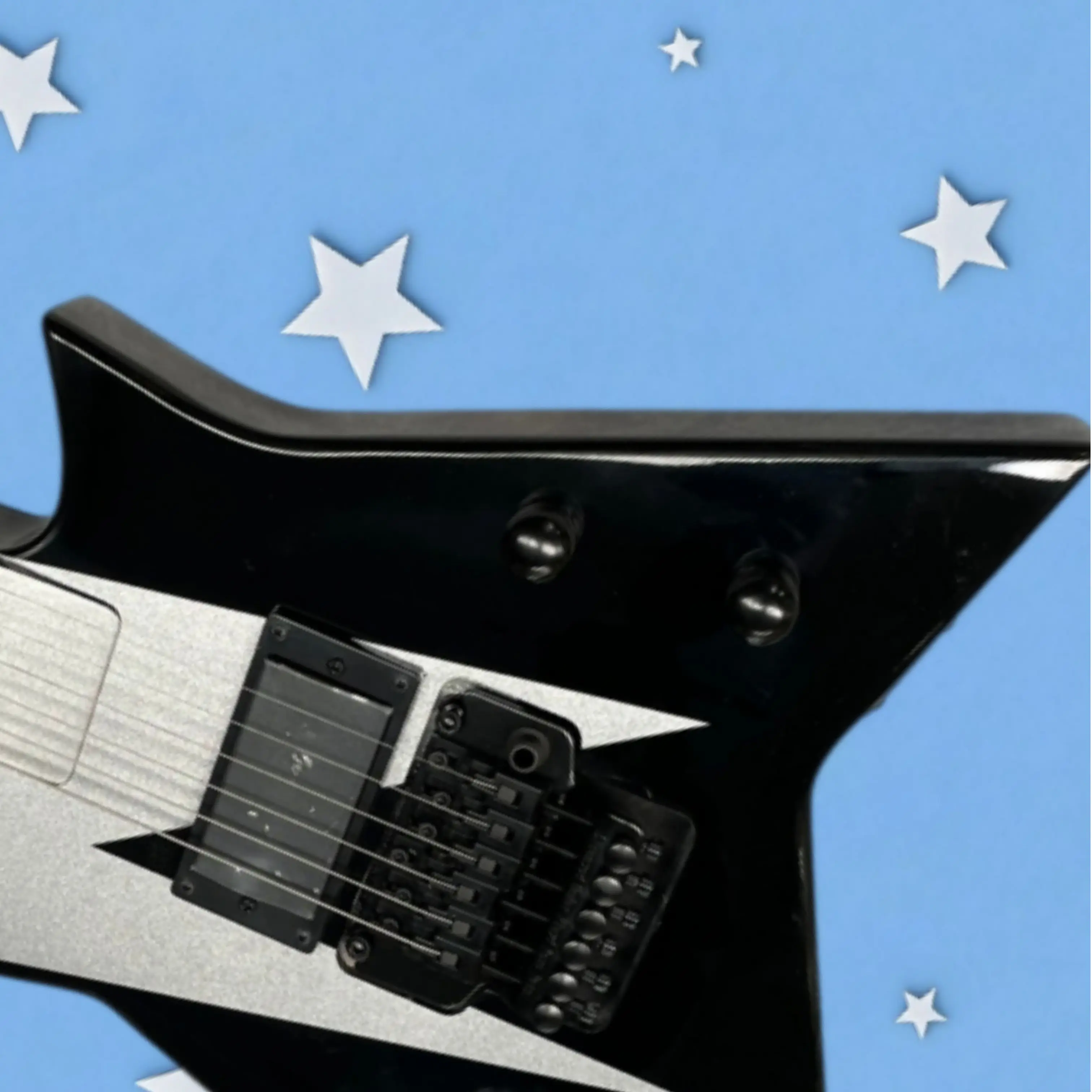 Black Personality Electric Guitar,H Pickup, Tremolo System,Rosewood Fingerboard Guitars,Heavy Metal Stage Performances Guitarra