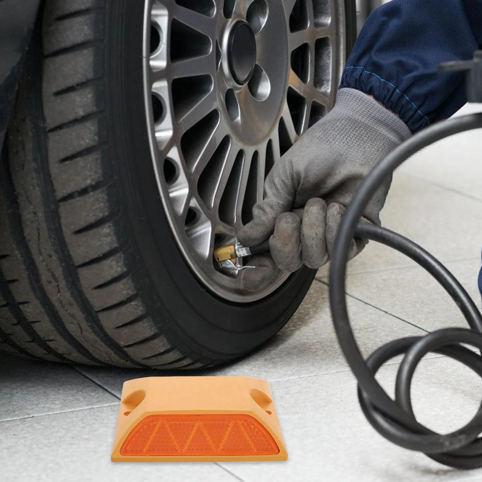 2Pcs Reflective Road Markers Slow Down Warning Signs High Visibility Dual-Sided Night Pavement Traffic Safety Warning Signs