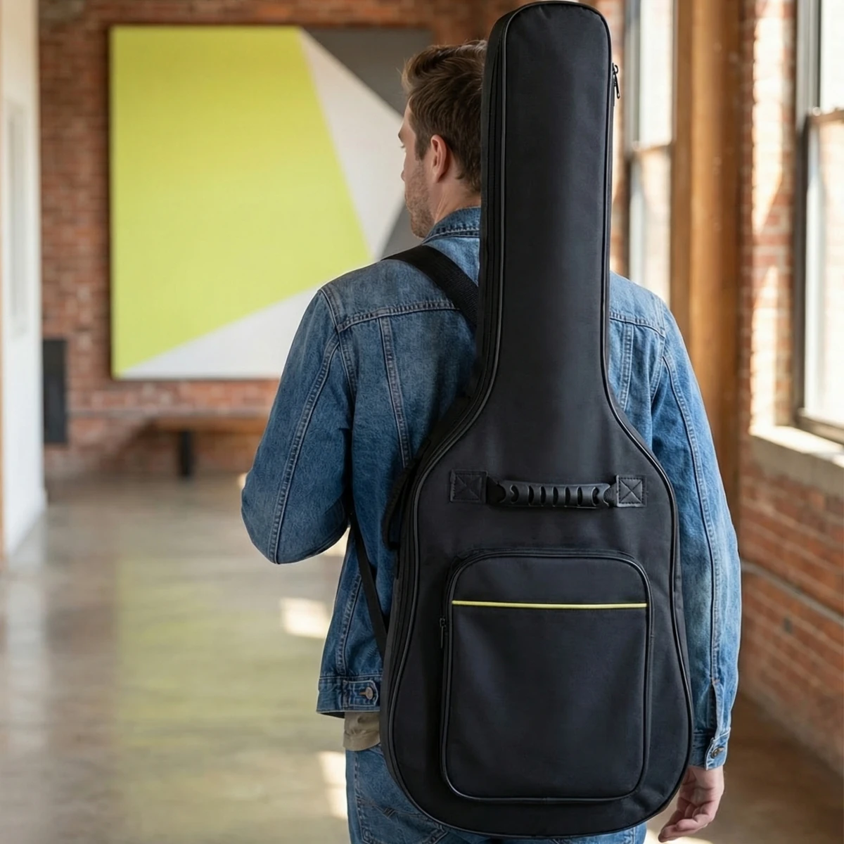 

Сумка для электрогитары Miwayer Heavy-Duty, водонепроницаемая ткань Оксфорд, двойные регулируемые ремни, защитный чехол для гитарного оборудования