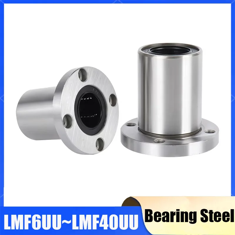 LMF6UU LMK8UU LMF10UU LMF12UU LMF13UU LMF16UU LMF20UU LMF25UU LMF30UU~LMF40UU Flange Linear Bearing For 3D Printer Linear Rod