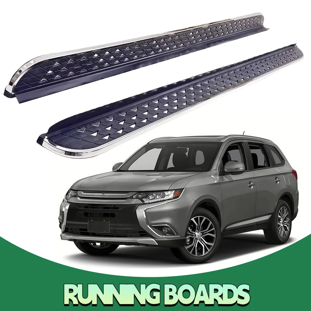 

Running Board Fit for Mitsubishi Outlander 2013-2020 2021 Door Fixed Side Step Pedal Nerf Bar Platform Ptotector 2Pcs