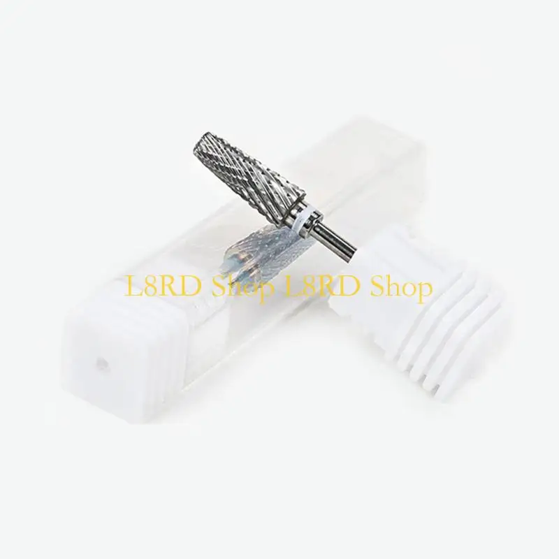 L8RD węglik wolframu 5 w 1 wiertło do paznokci kształt stożkowy wiertło proste do akrylowego paznokci żel wiertarka akcesoria do