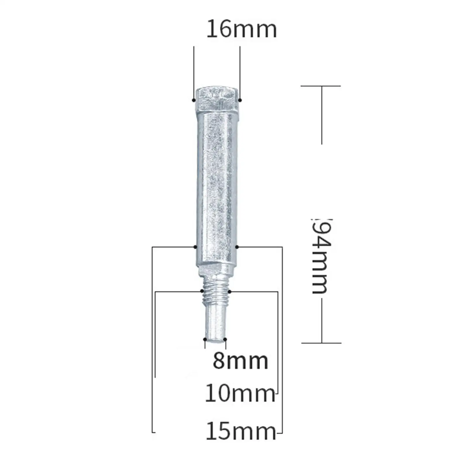 4x3トン水平ジャッキ修理用金具プレスハンドルネジ（車用ジャッキ用、角頭ロッド用）