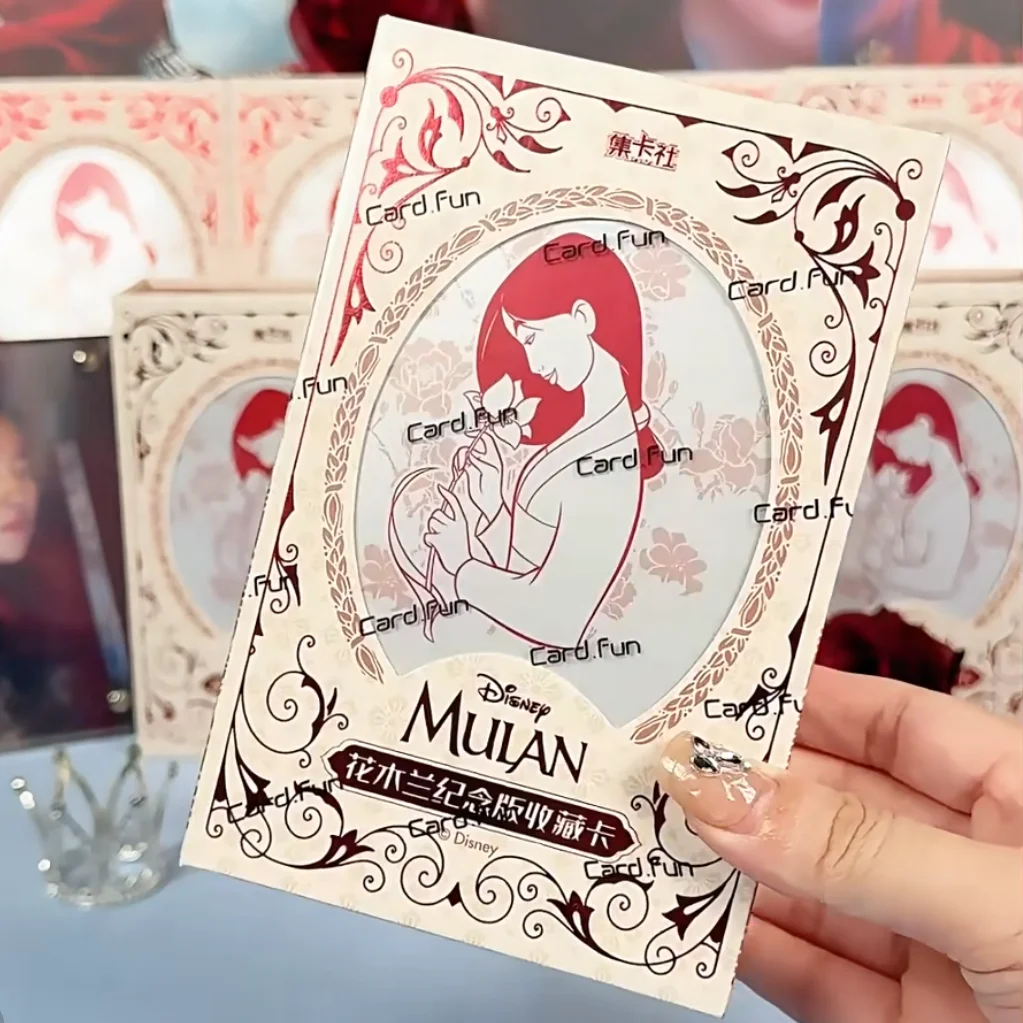 Echte Disney Mulan Gedenkausgabe-Sammelkarten, offizielle Animations-Peripheriegeräte, seltene Disney-Prinzessinnenkarten, Spielzeuggeschenke