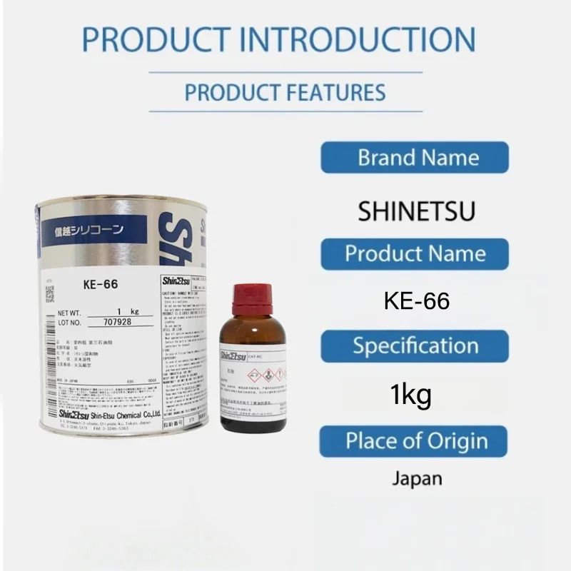 hin-Etsu KE-66 1kg Sealant/Adhesive | White | Smooth Bead | Easy Dispense