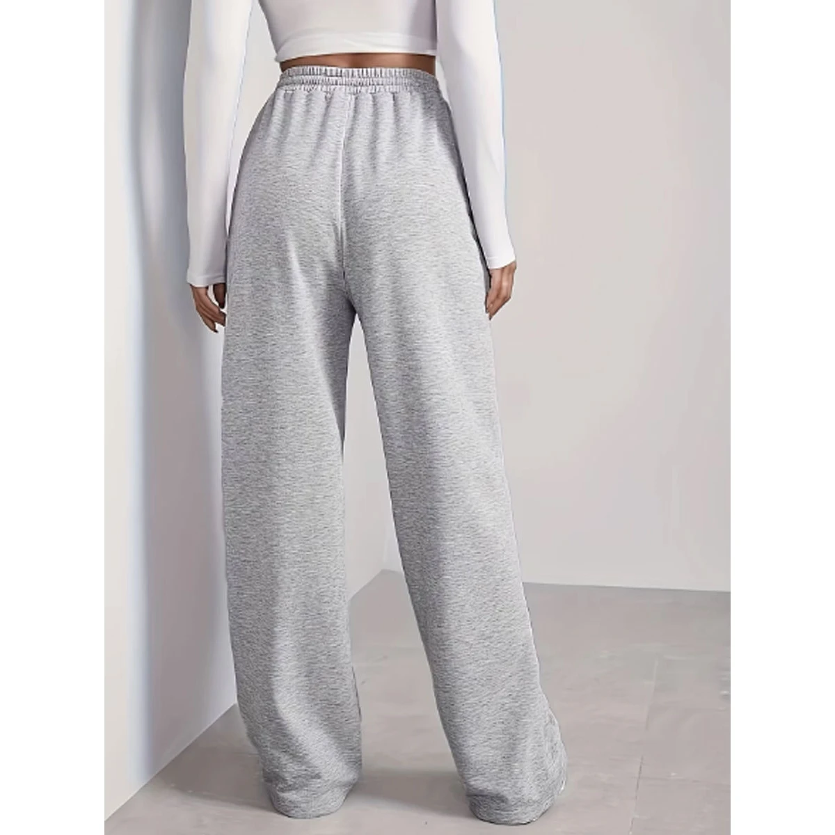 Ey American Spor-pantalones informales holgados para mujer, cintura alta, fibra de poliéster, para ir al trabajo, colección de verano 2024