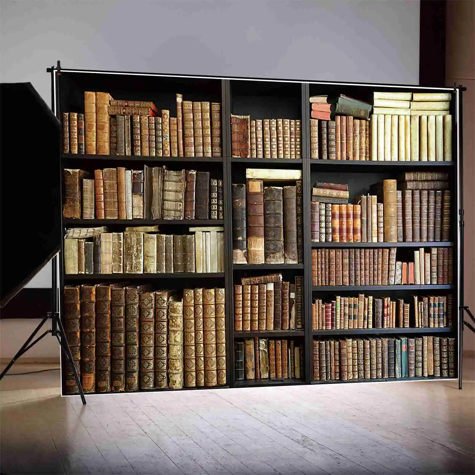 MOON.QG-رف كتب للتصوير الفوتوغرافي ، خلفيات حائط ، خلفية استوديو رف كتب ، ورق حائط صور عتيق ، إكسسوارات تصوير