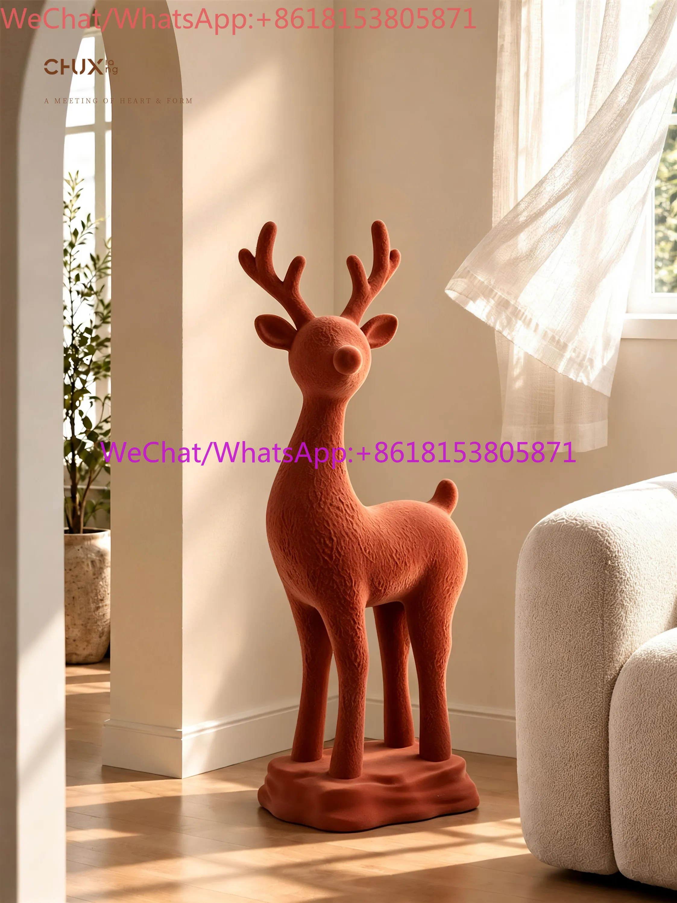 Flocking advanced sense art sculpture living room home accessories housewarming gift