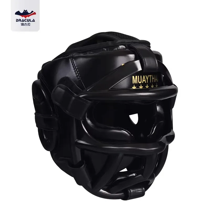 Boxing Helmet Face Mask, Sanda Head Guard for Adults and Children, Combat, Muay Thai, Taekwondo Training Closed Face Headgear