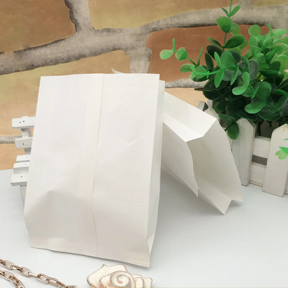 100 Pcs/set Packing Paper Bags Fried Food Packaging Baking French Fries Pouch for Chicken