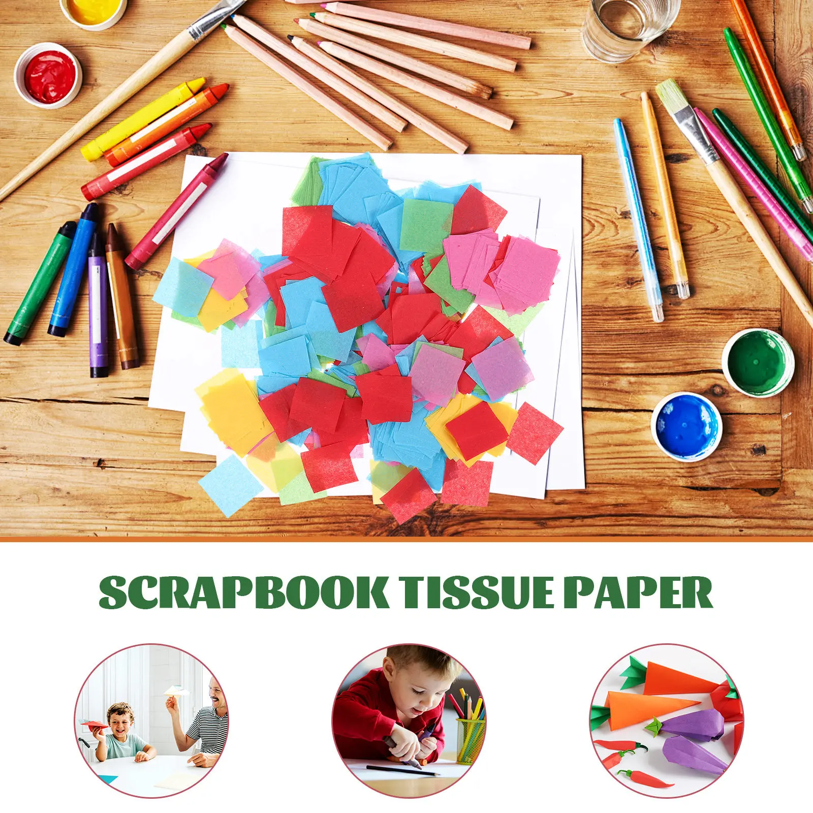 Tissue Paper Squares Thin Mosa - đánh giá và giá Papercraft Supply Confetti