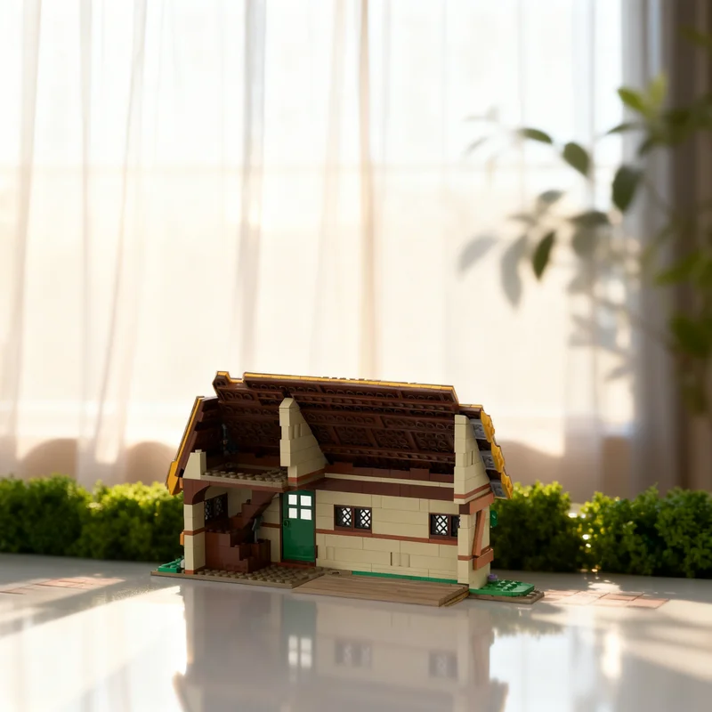 ensemble-de-construction-moc-cottage-enclosure-de-495-pieces-compatible-avec-les-modeles-disney-blocs-de-construction-cadeaux-d'anniversaire-bricolage-jouets-pour-enfants-cadeaux-de-noel