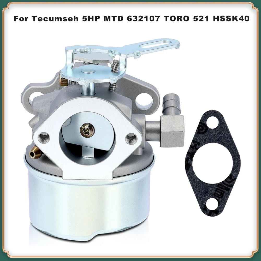 

Carburetor for Tecumseh 5HP Engine - Replaces 640084B, 632107 - Fits MTD, TORO 521, HSSK40 Snow Blower