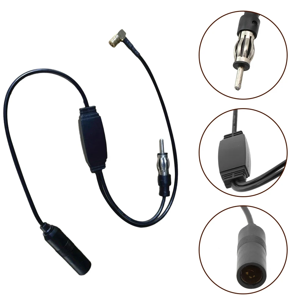 

FM/AM Car Radio Active Antenna 30CM Female Pin Aerial Splitter Adapter Cable SMB Converter DAB Car Radio Converter Splitter