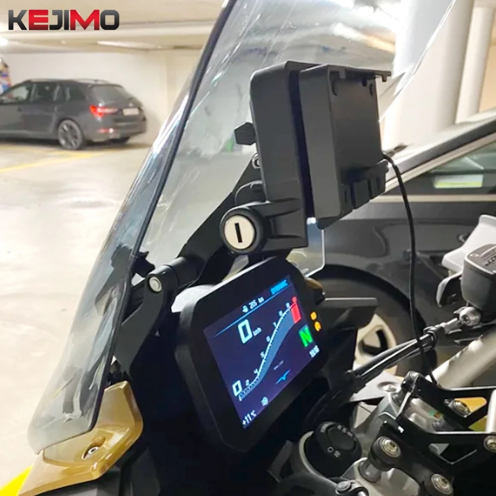 

22MM 12mm Motorcycle FOR BMW F900XR F 900 XR 2020 Stainless steel Mobile Phone GPS Navigation Plate Bracket 2023 2024 2025 2026