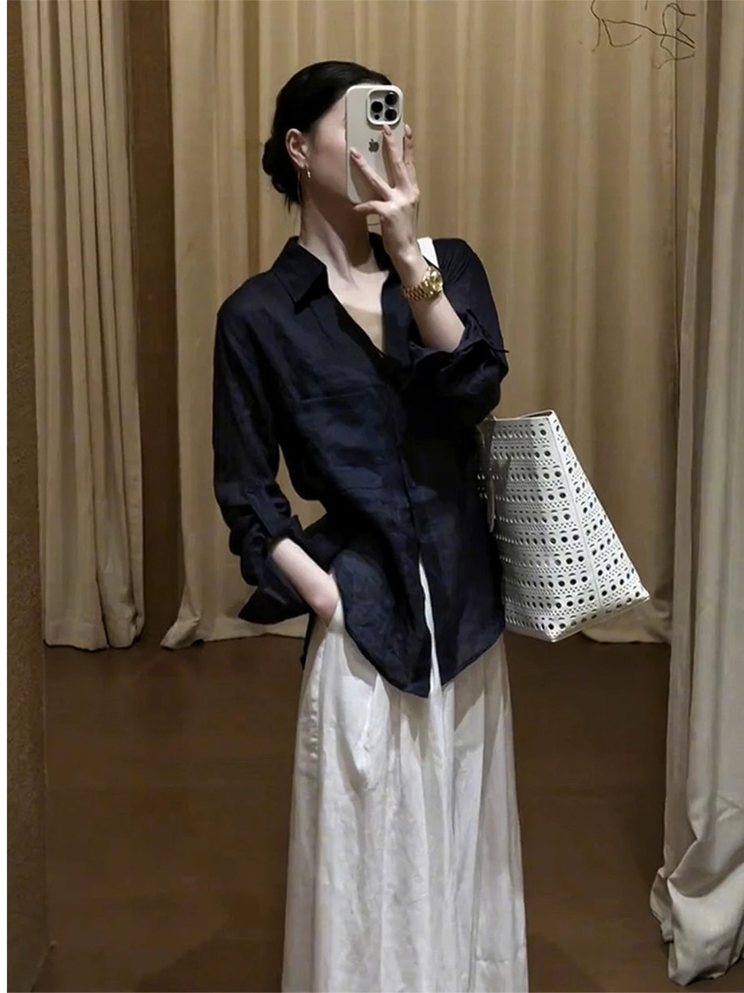 

Loose Linen Shirt Set Women Summer Casual Wide Leg Pants Two Piece Suit Breathable Comfortable Fashionable Casual Style