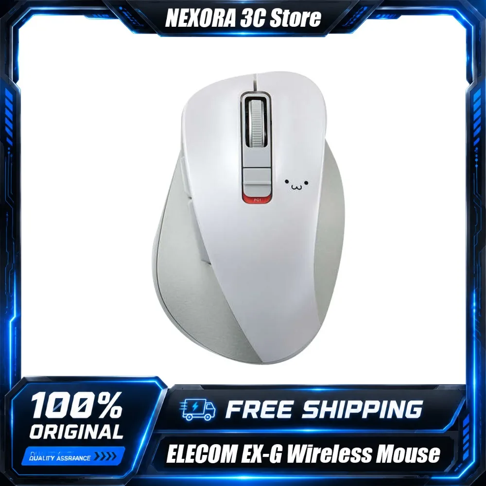 ELECOM Ergonomic Wireless Mouse Bluetooth 5.0 Silent Click Optical Mice for iPad Pro MacBook Laptop PC Multi-Device Connection