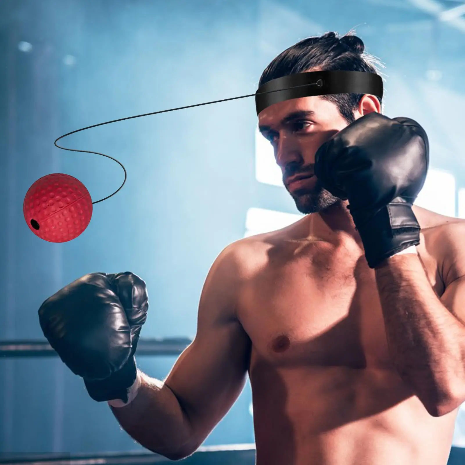 Boxing Training Reflex Ball Punching Speed Reaction Boxing Training Reflex Ball And Headband For Bedroom Travel Dorm Gym Men