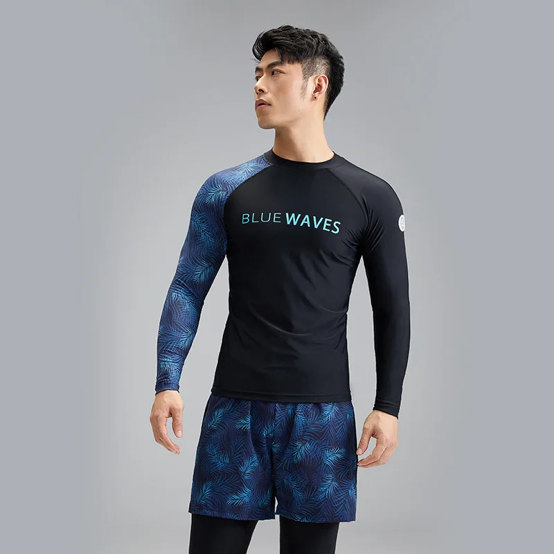 Lycra Quick Dry Swimwear Men,Super Elastic, Long Sleeve,Surfing Diving, Sunscreen T-shirt,UV,Swim Shirt,Protect T-Shirt