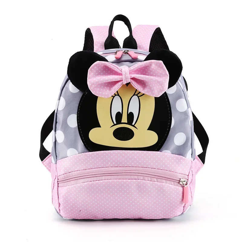 Mochila de dibujos animados de Disney para bebés, niños, niñas, Minnie, Mickey Mouse, Bolsa Escolar encantadora, juguetes para niños de jardín de