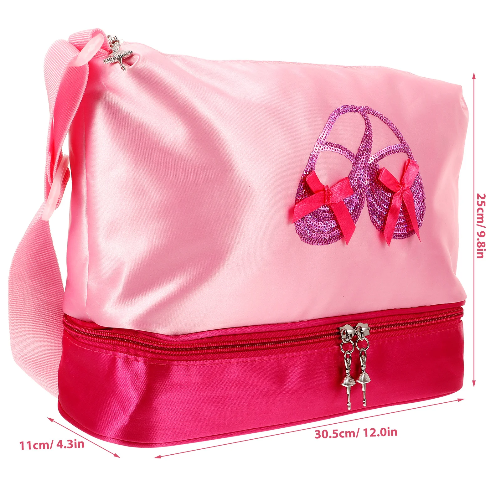 حقيبة رقص باليه مزخرفة بتصميم عصري وإكسسوارات رقص ملابس متطابقة للراقصات الصغار