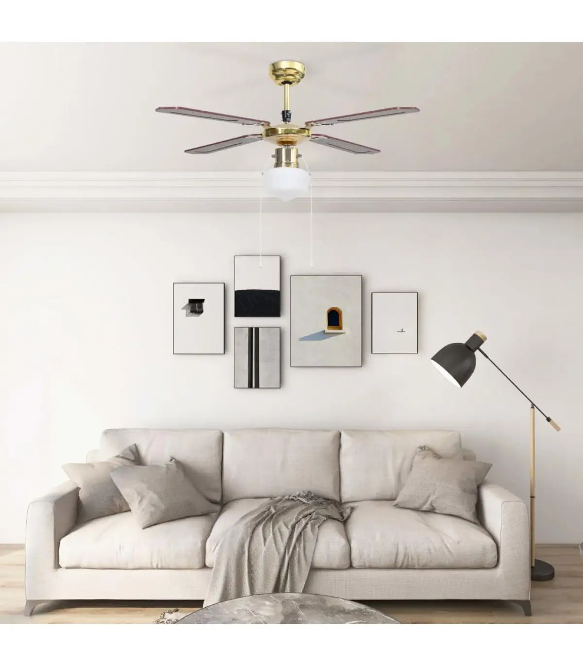 Ceiling fans ceiling fan with lamp Brown 106 cm