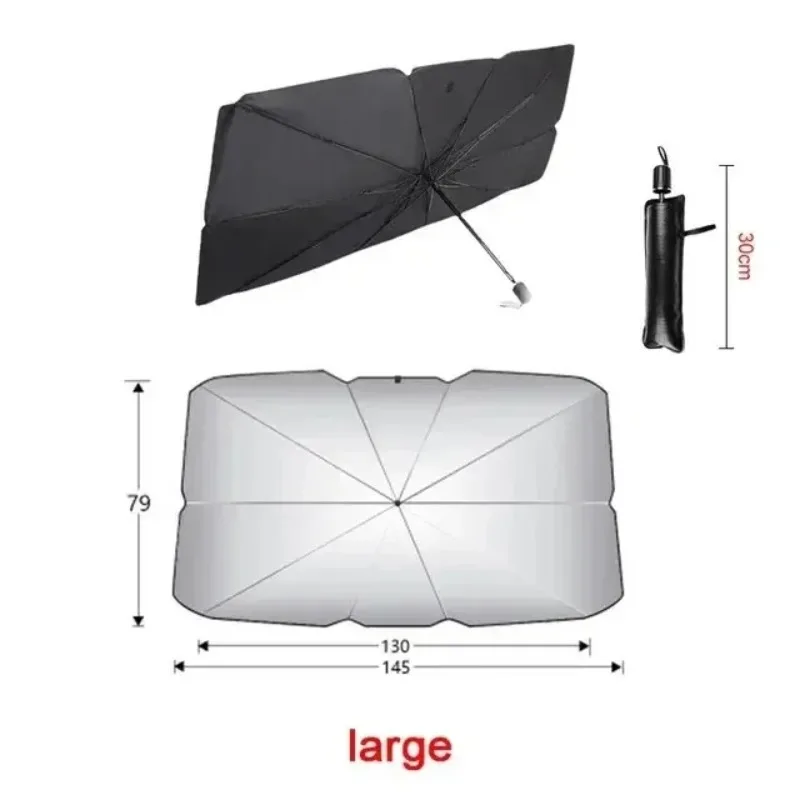 Car Sunshade Umbrella For Auto Shading Car Sun Shade Protector Parasol Summer Sun Interior Windshield Protection Curtain