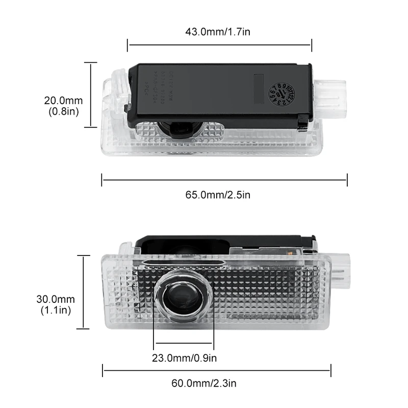 2X Car Lights Accessory LED Door Projector Courtesy Lamp For BMW 1 3 5 6 7 X1 X3 X5 X6 Z4 E81 E83 E87 E60 E61 E70 E71 E90 E91 M
