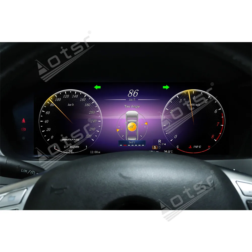 For Mercedes Benz C Class W204 2011~2014 E Class W207 Speed Meter LCD Cluster Instrument Panel Multimedia Player Dashboard