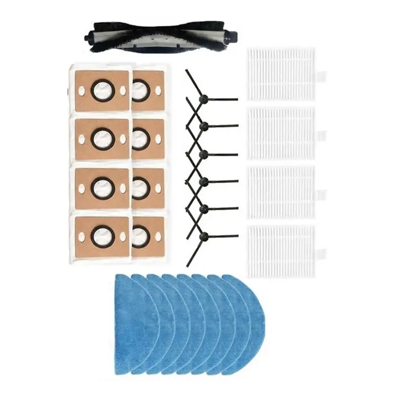 

A55X-27PCS For Ilife A30 Pro Vacuum Cleaner Vacuum Main Roller Brush Side Brush Filter Mop Cloth Dust Bag Replacement Parts