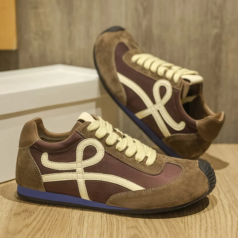 

2025 Men's New Autumn German-Style Training Sneakers - Chunky Low-Tops, Breathable & Versatile for Skateboarding & Casual Wear