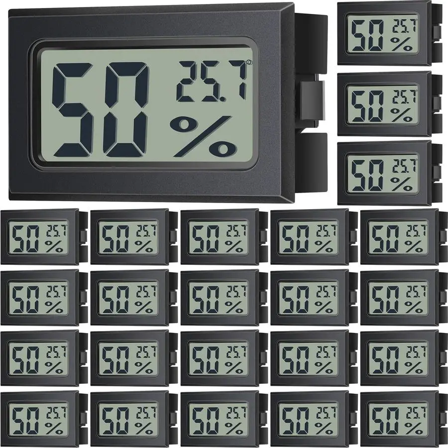 

24 Pack Mini Digital Hygrometer Thermometers Indoor Humidity Monitor Temperature Humidity Gauge Meter with Fahrenheit for Greenh