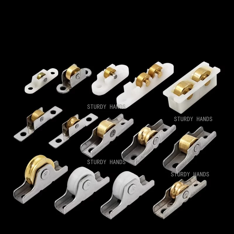 10PCS Steel Shell Copper Wheels Door and Window Pulleys Aluminum Alloy Mosquito Screens Window Tracks hardware Accessories